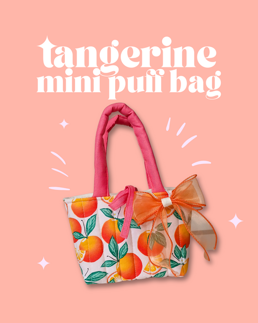 Tangerine Mini Puff Bag