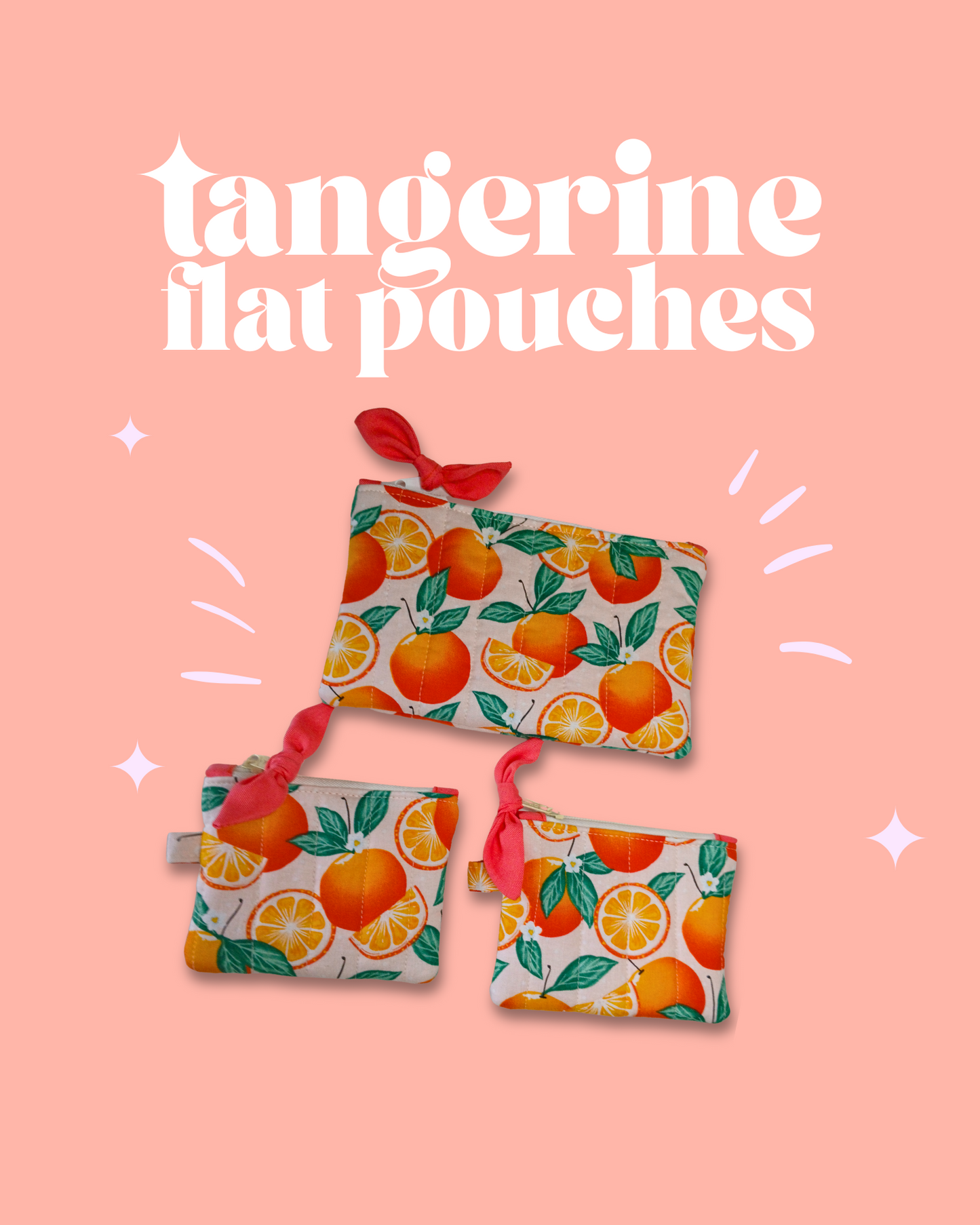 Tangerine Flat Pouch