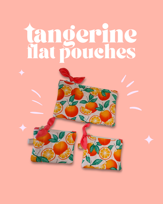 Tangerine Flat Pouch