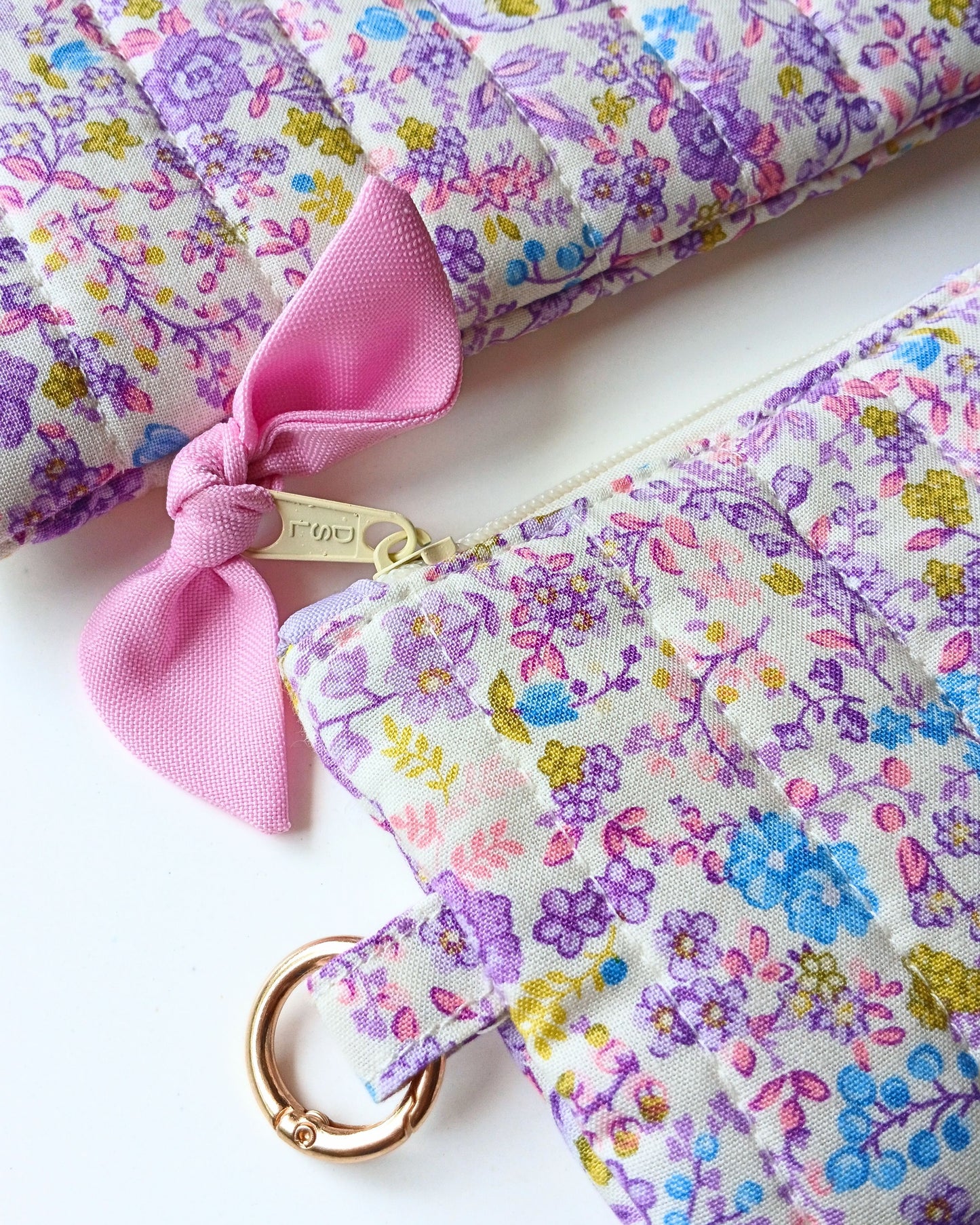 Isabela in Purple Bloom Flat Pouches