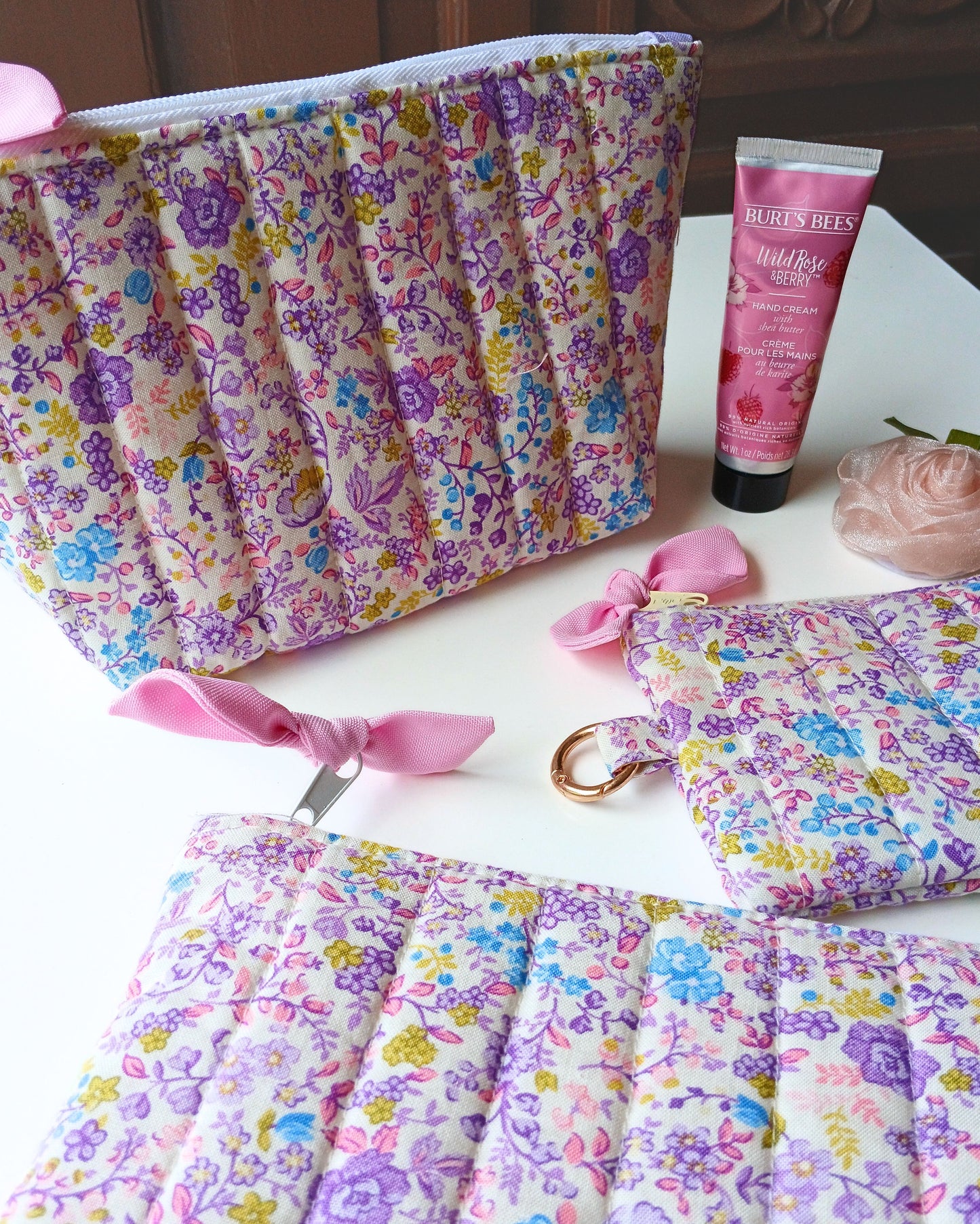 Isabela in Purple Bloom Toiletry Pouch