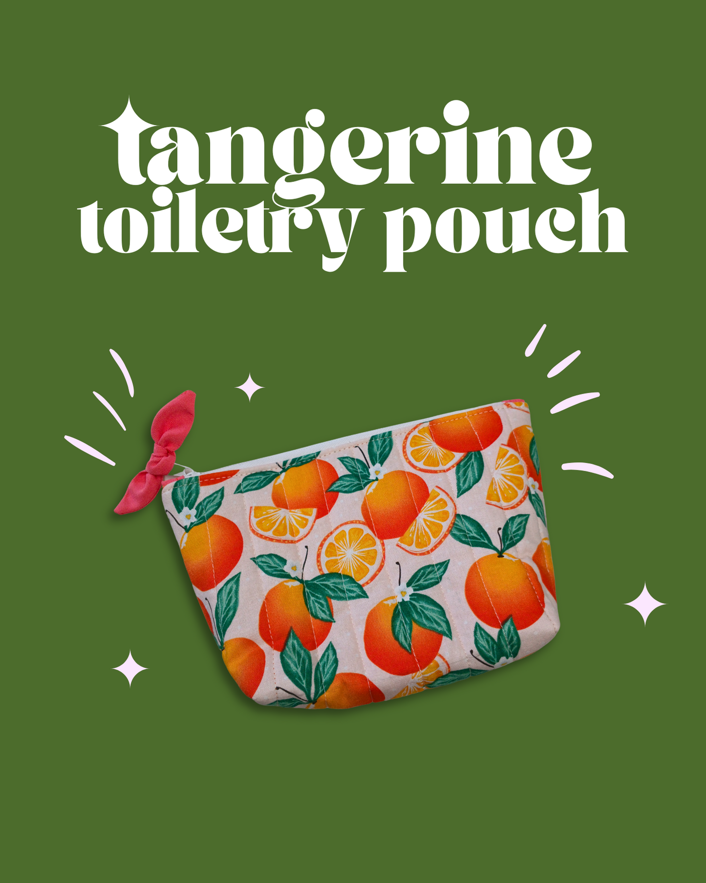 Tangerine Toiletry Pouch (Medium)