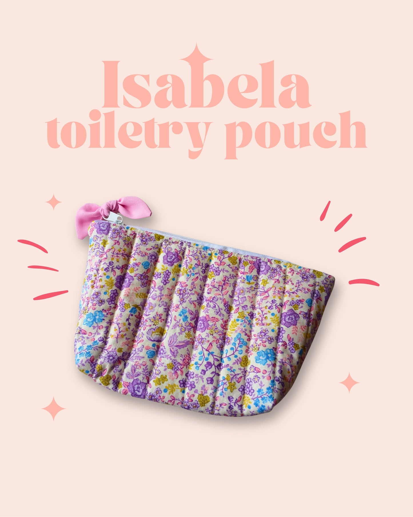 Isabela in Purple Bloom Toiletry Pouch