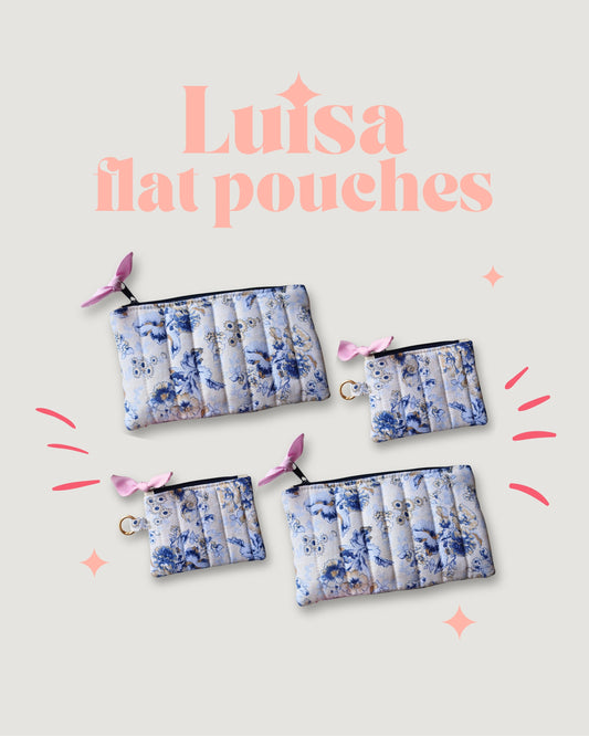 Luisa in Midnight Blue Flat Pouches