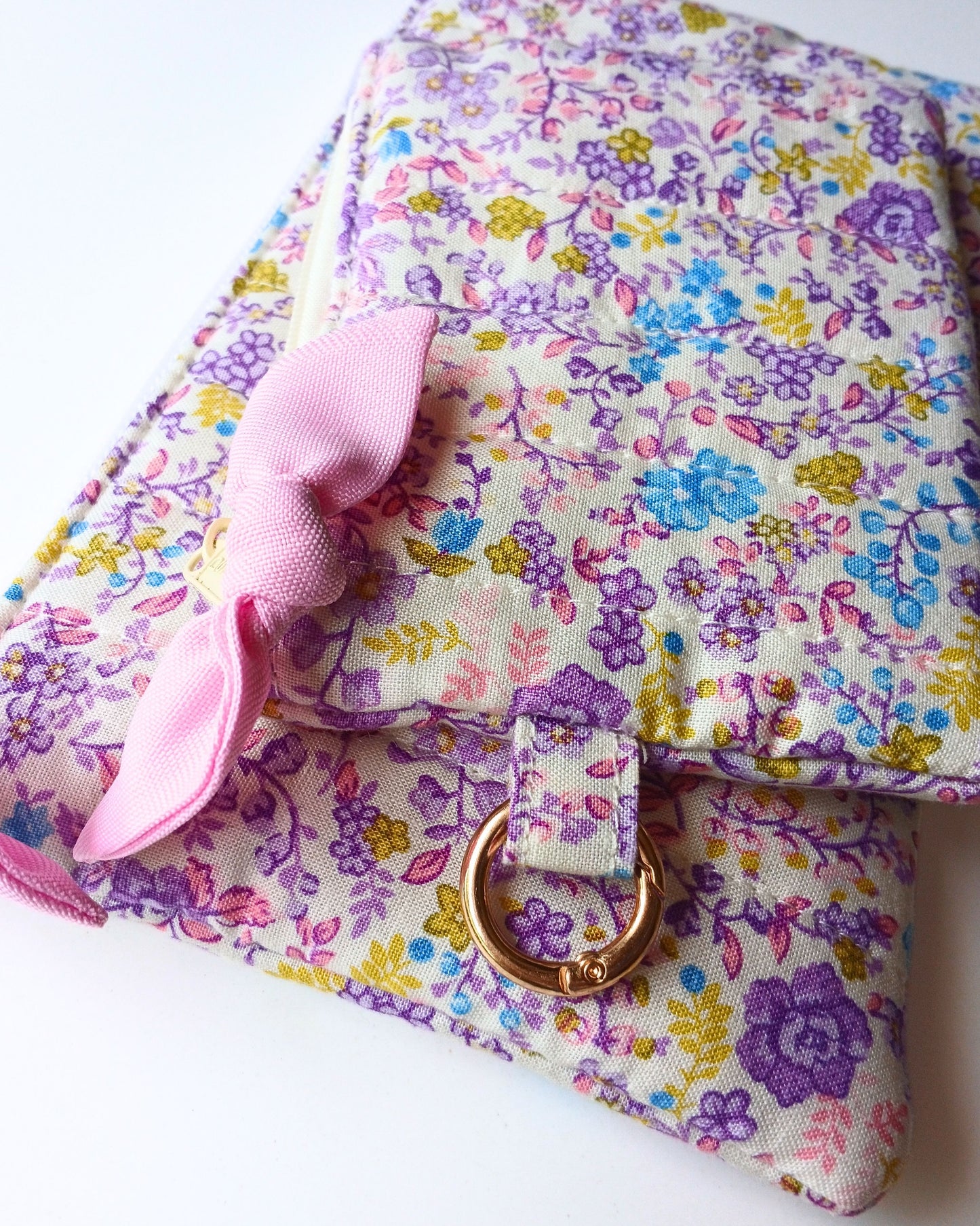 Isabela in Purple Bloom Flat Pouches